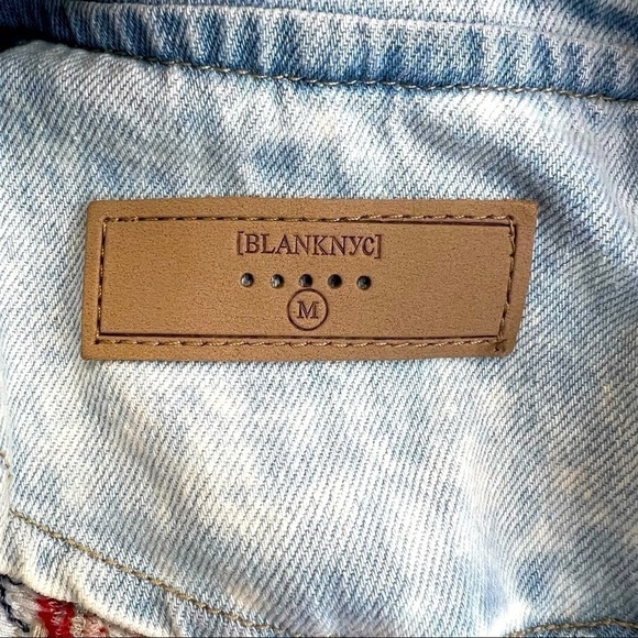 BLANKNYC Embroidered Floral Design & Studded Denim Jean Jacket - Picture 11 of 12